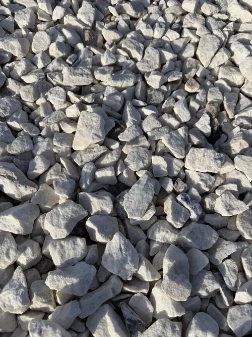 1.5 inch White Marble landscape rock, close up