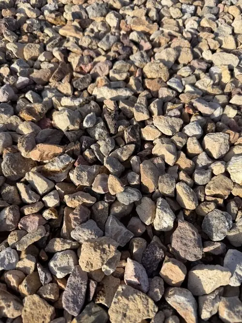 1 inch Calico landscape rock, close up