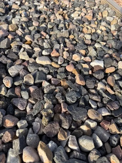 1 inch Mountain Blend landscape rock, close up