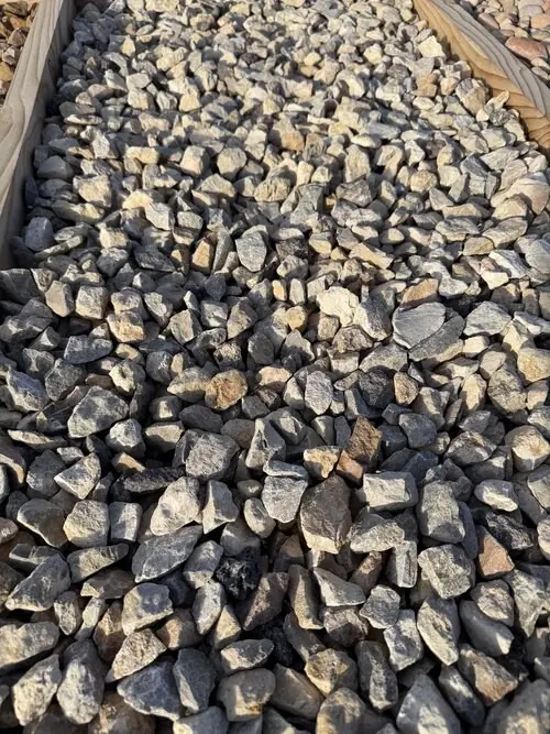 1 inch Tan Grey landscape rock, close up