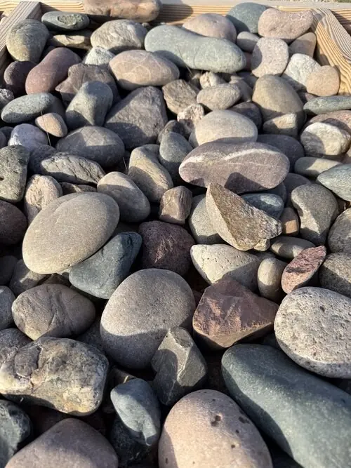 2 to 4 inch Big Bold Beautiful landscape rock, close up