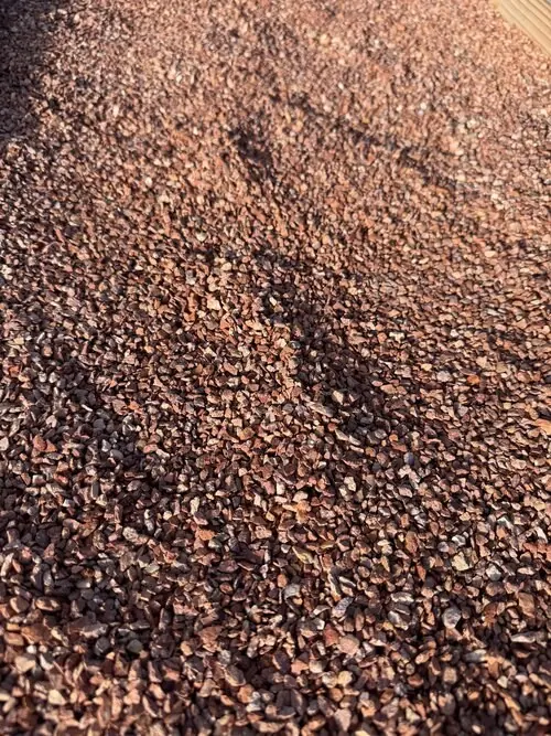 3/8 inch Autumn Red landscape rock, close up