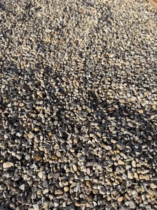3/8 inch Pea Gravel landscape rock, close up